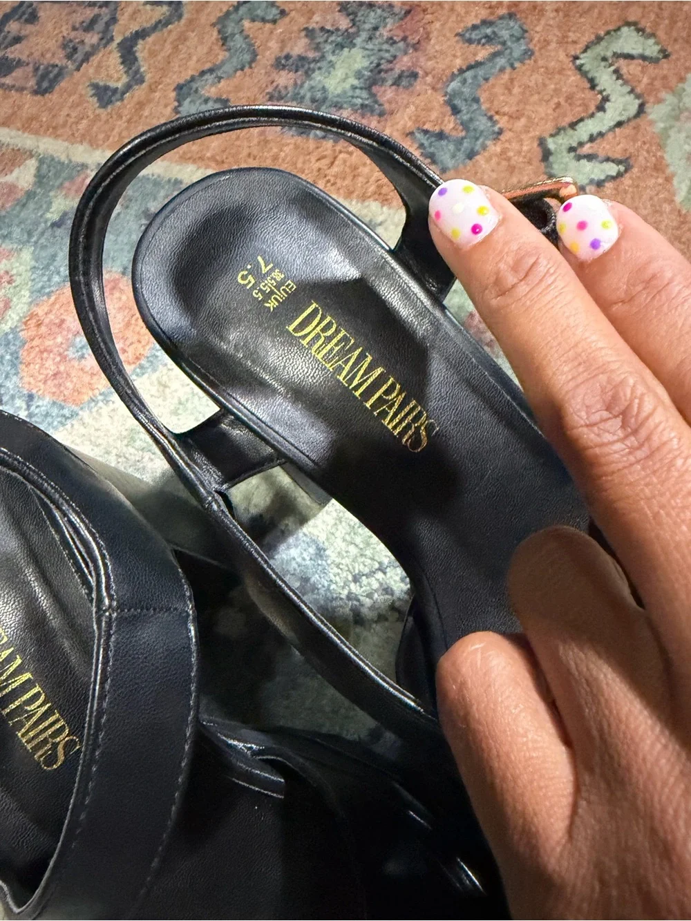 Dream Pairs Black Platform Sandals with Buckle